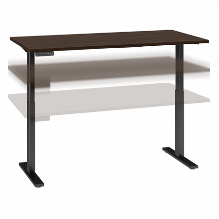 Bbf Move 6 Series 60W x 30D Electric Height Adjustable Standing Desk in Black Walnut with Black Base M6S6030BWBK